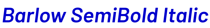 Barlow SemiBold Italic шрифт